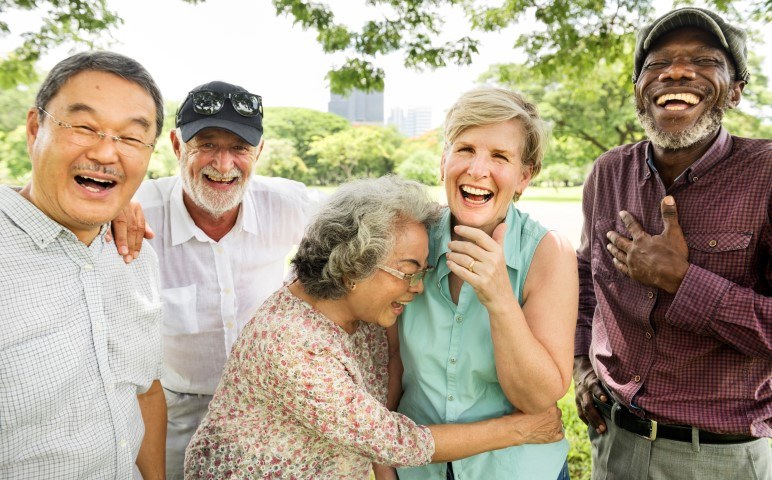 Group of Senior Retirement Friends Happiness Concept