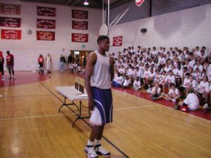 Rudy Gay Speaking at Camp