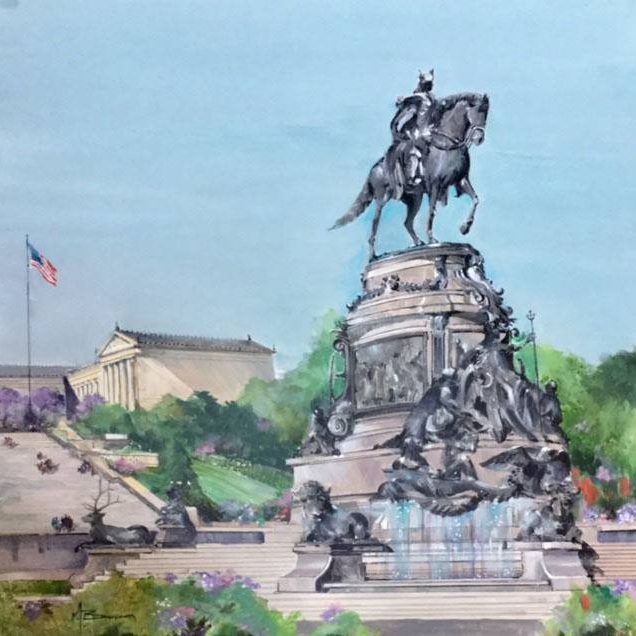 George Washington Fountain <BR>at the Philadelphia Museum of Art