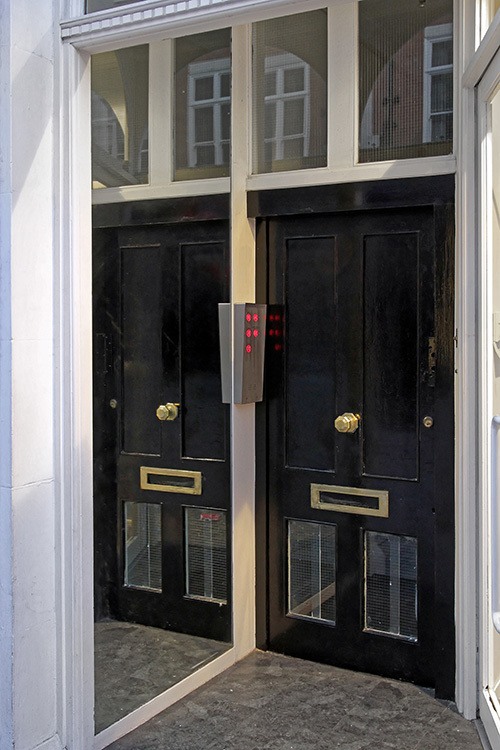 Old Black Door House Entrance in London