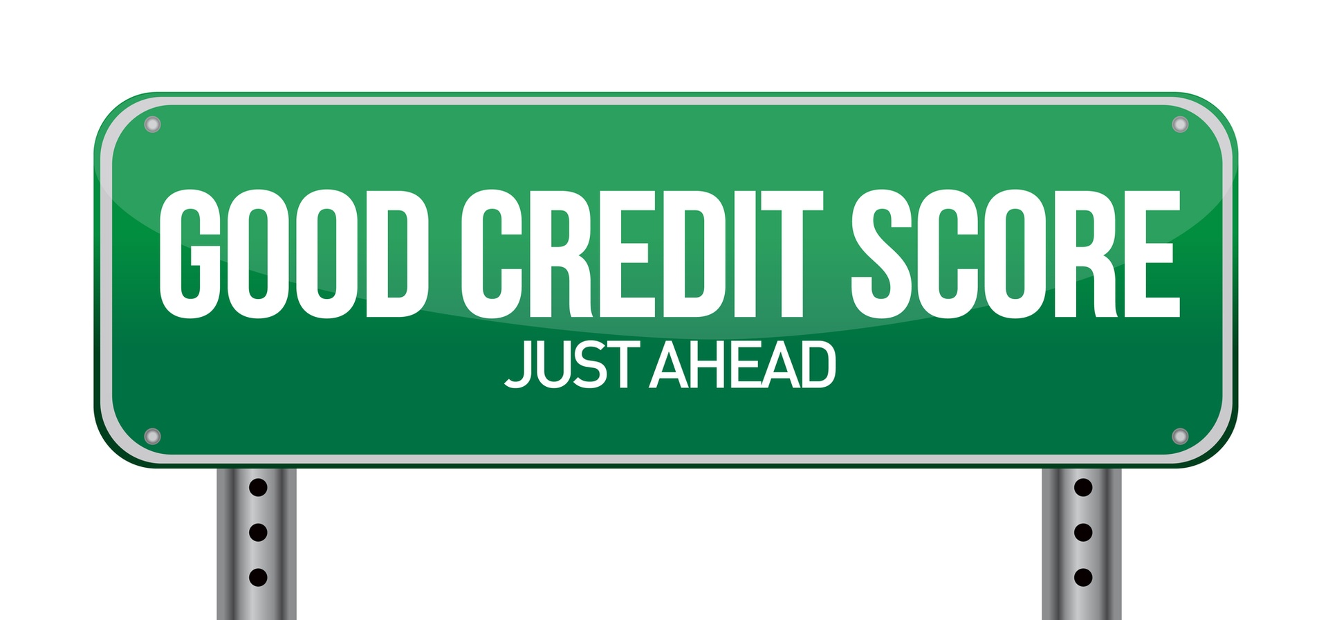 good credit scores just ahead illustration design over white