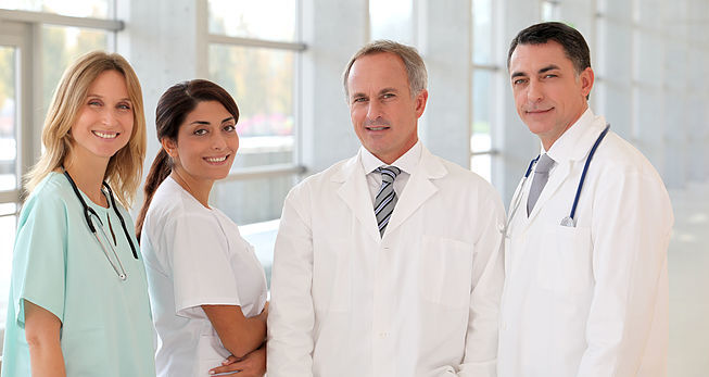 Portrait of smiling medical team