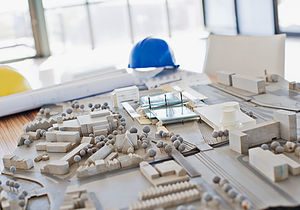 Architectural model in an  office